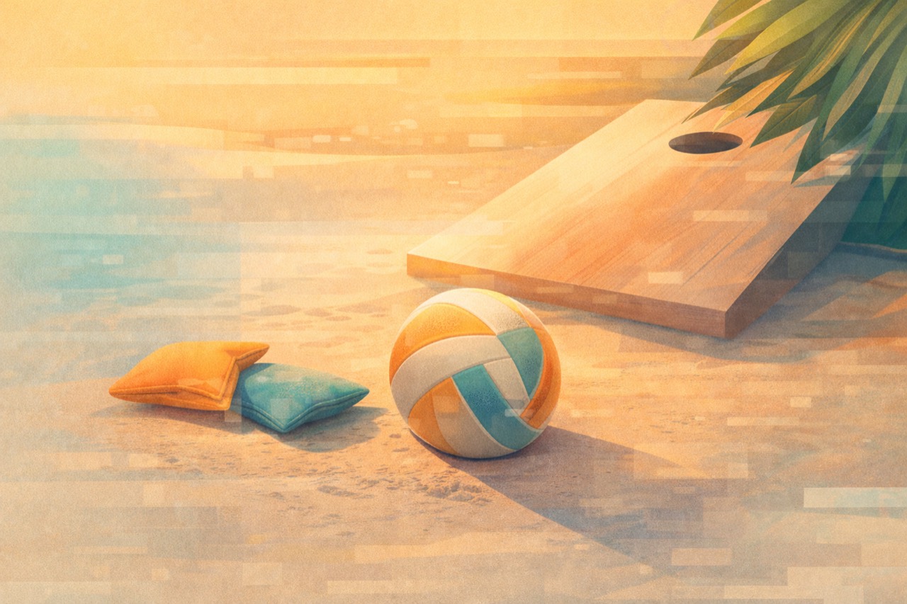 Beach games on the sand