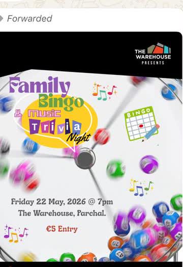 Family Bingo, Music and Trivia Night artwork for the past community fundraiser
