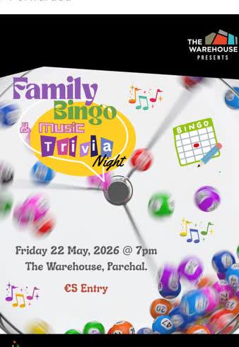 Family Bingo, Music and Trivia Night artwork for the past community fundraiser